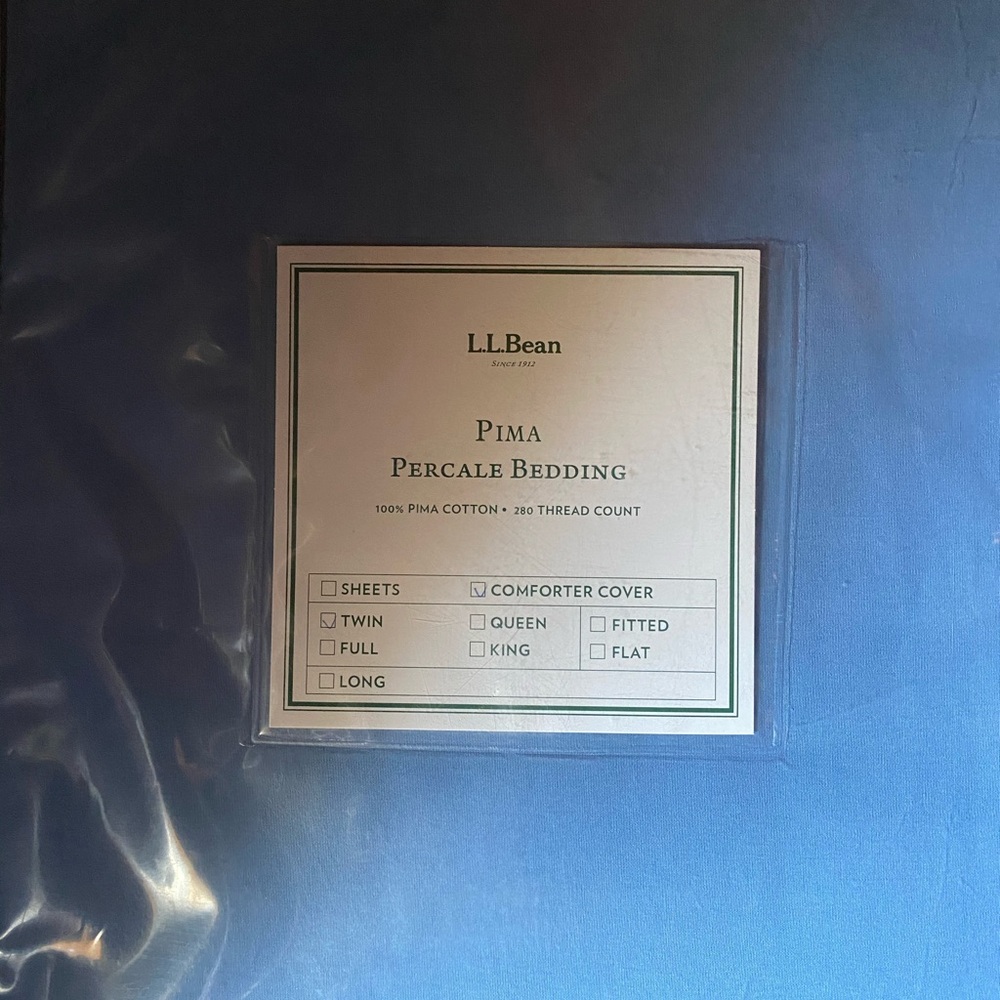 LL Bean Twin comforter cover never opened